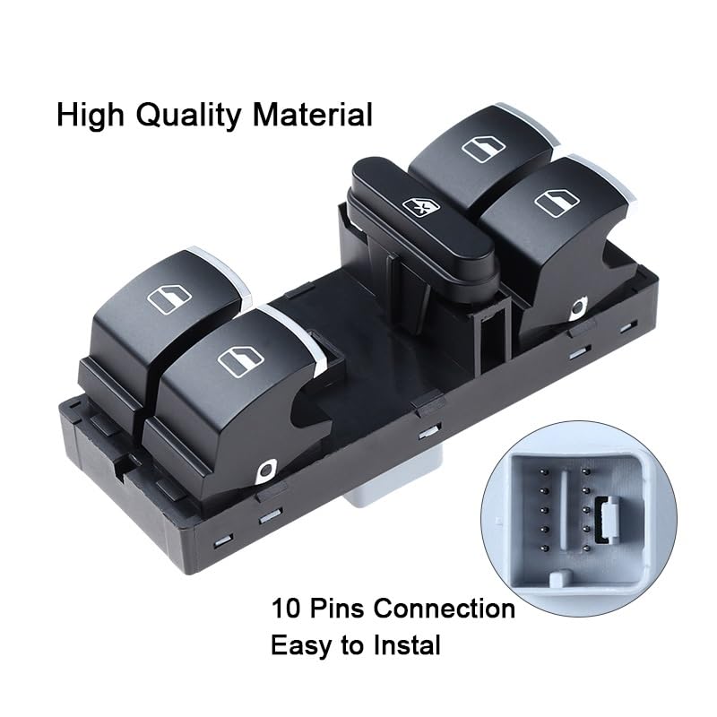 Driver Side Power Window Switch for VW Jetta Golf Passat Tiguan CC 2005–2014