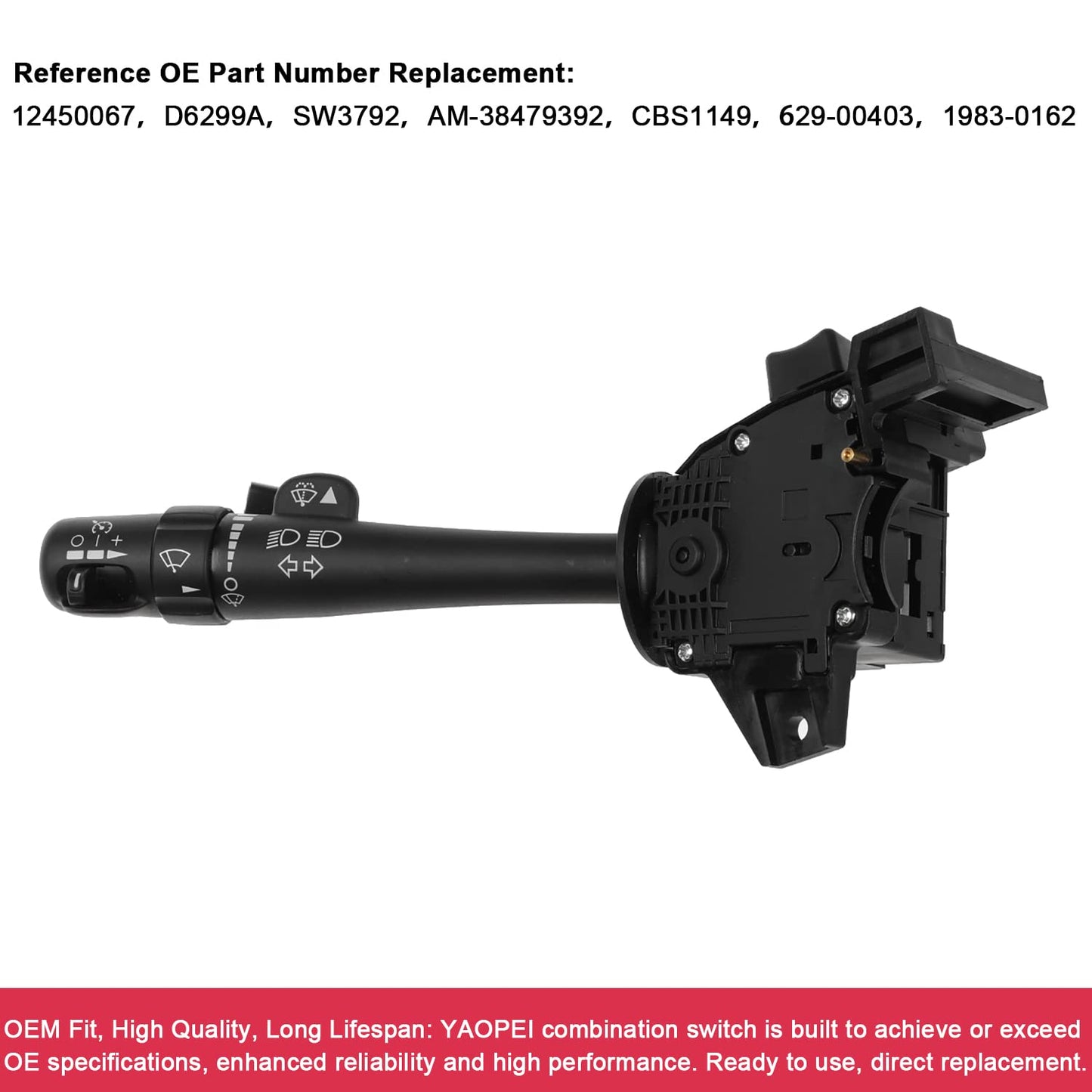 Turn Signal Wiper Dimmer Cruise Switch for GM, Chevy, Cadillac, GMC, 2002–2009
