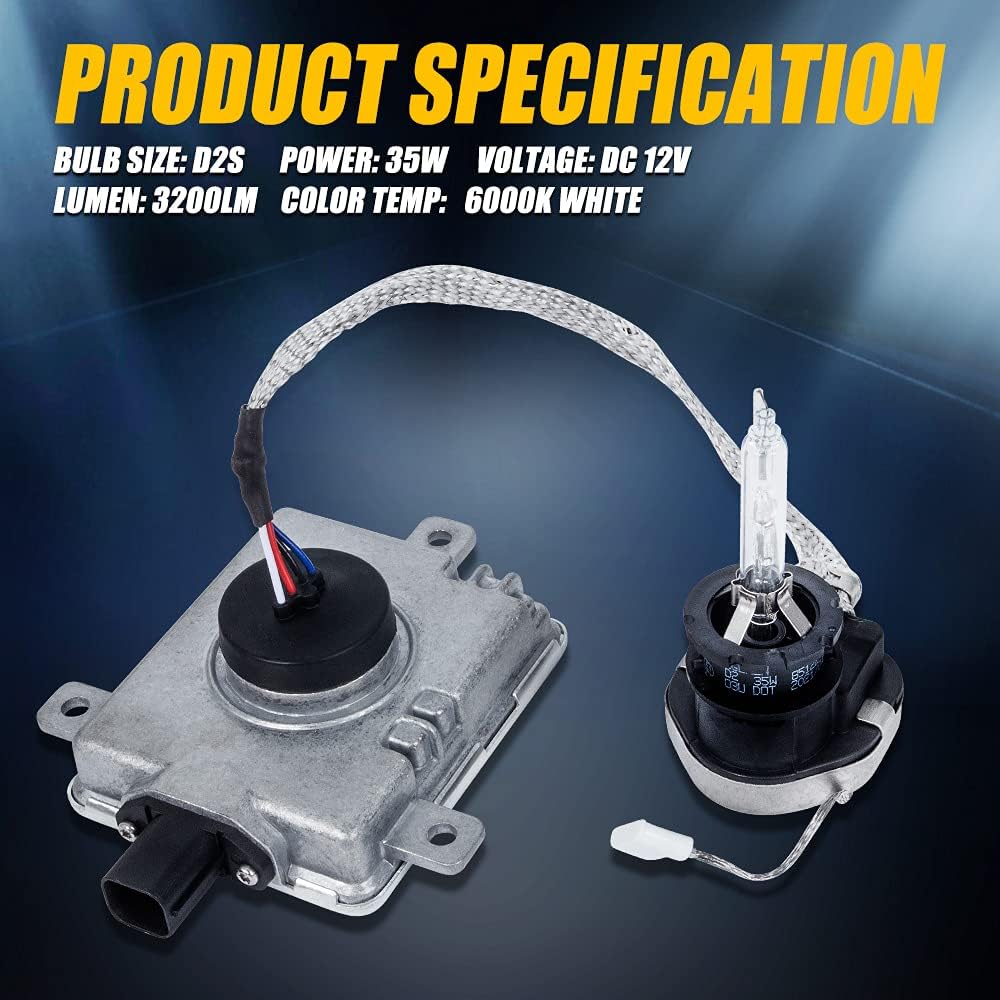 W3T19371 Xenon HID Ballast + Igniter + D2S Bulb for Acura Honda Mazda Mitsubishi