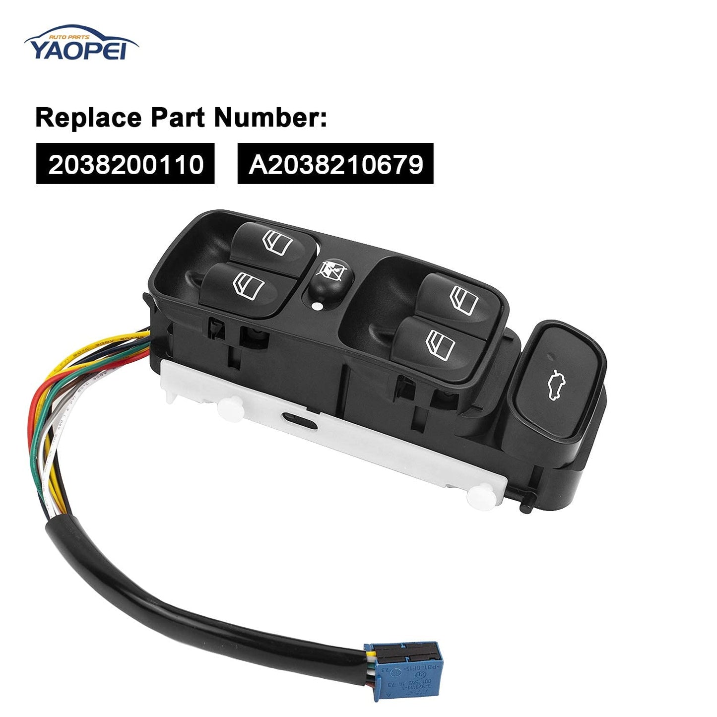 Power Window Switch Front Left for Mercedes C-Class W203 2001–2007