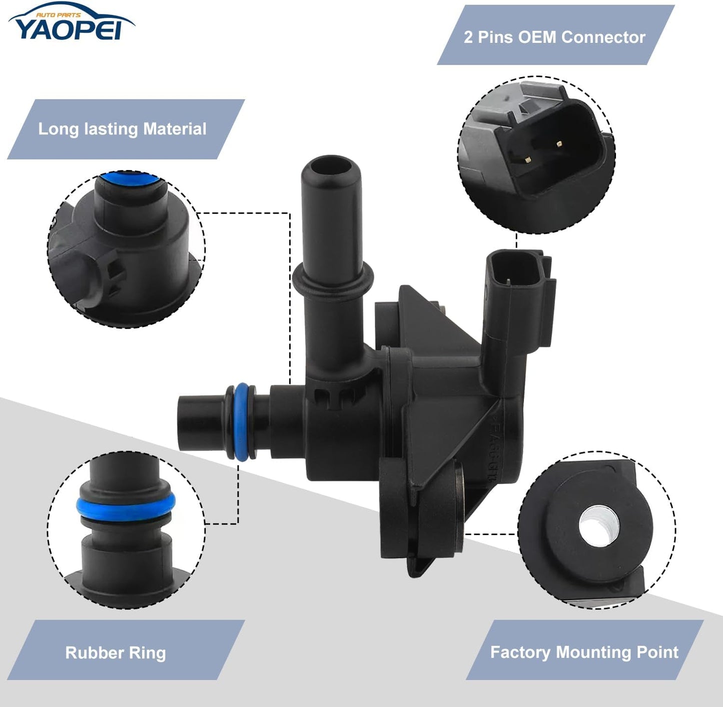EVAP Vapor Canister Purge Valve for Ford, Lincoln, Mazda, Mercury | 911-222 AU5Z-9C915-B
