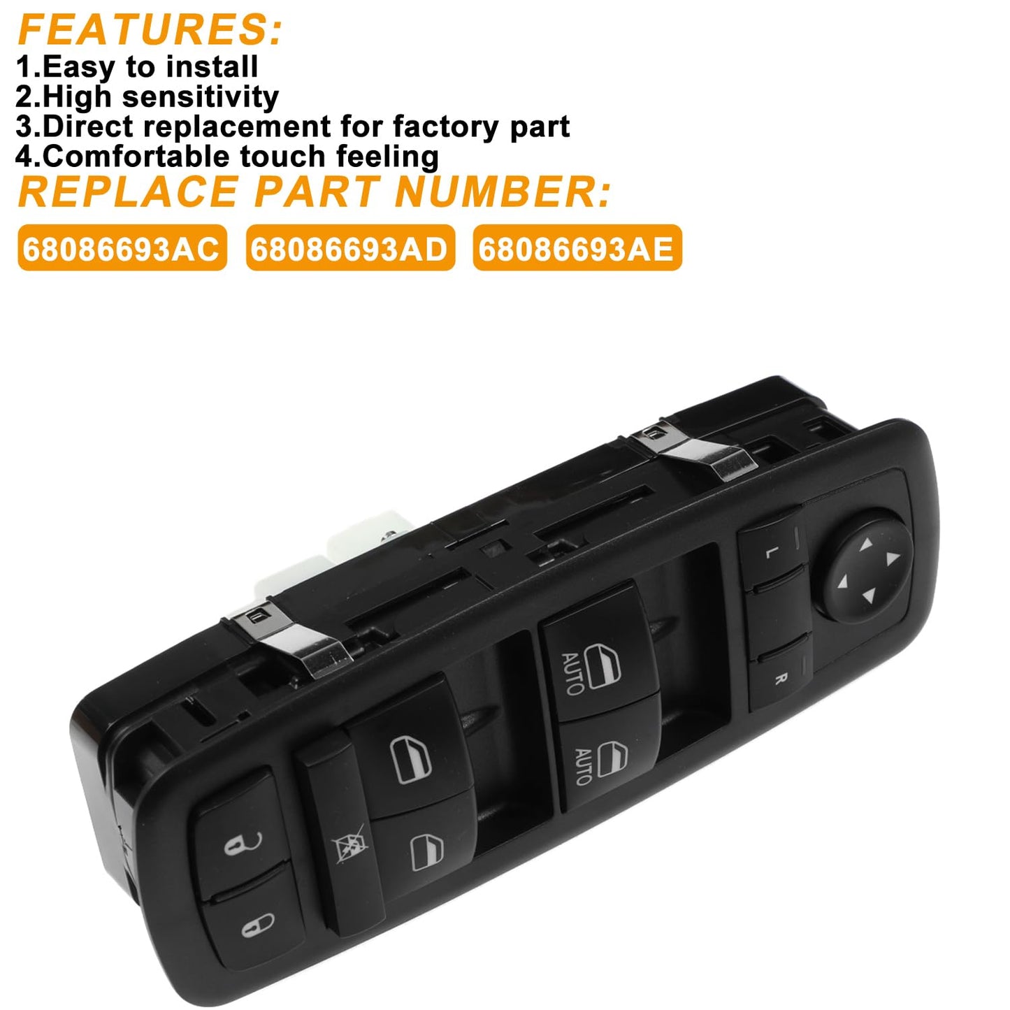 Left Driver Side Master Power Window Switch for Dodge Durango Jeep Grand Cherokee (2011–2014)
