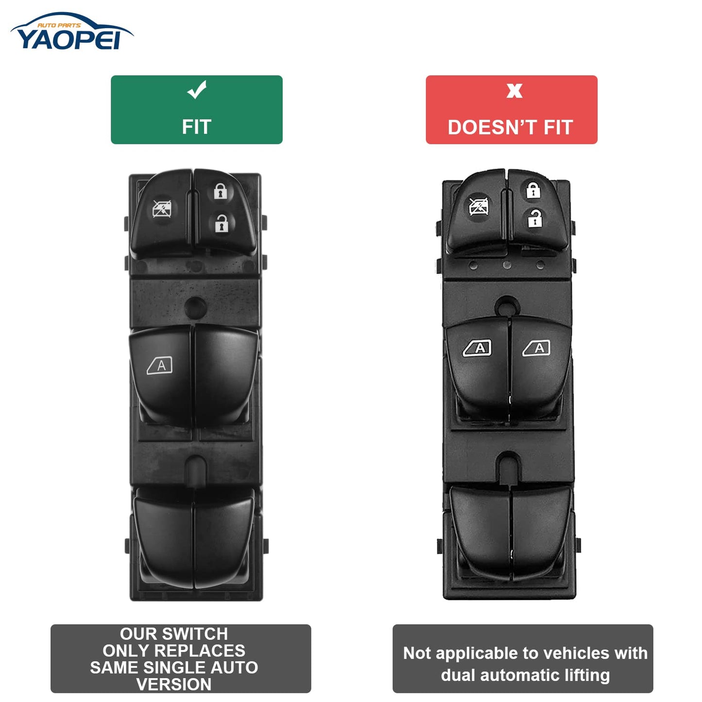 Driver Side Power Window Switch for Nissan (2012–2018) – 25401-3TA5A