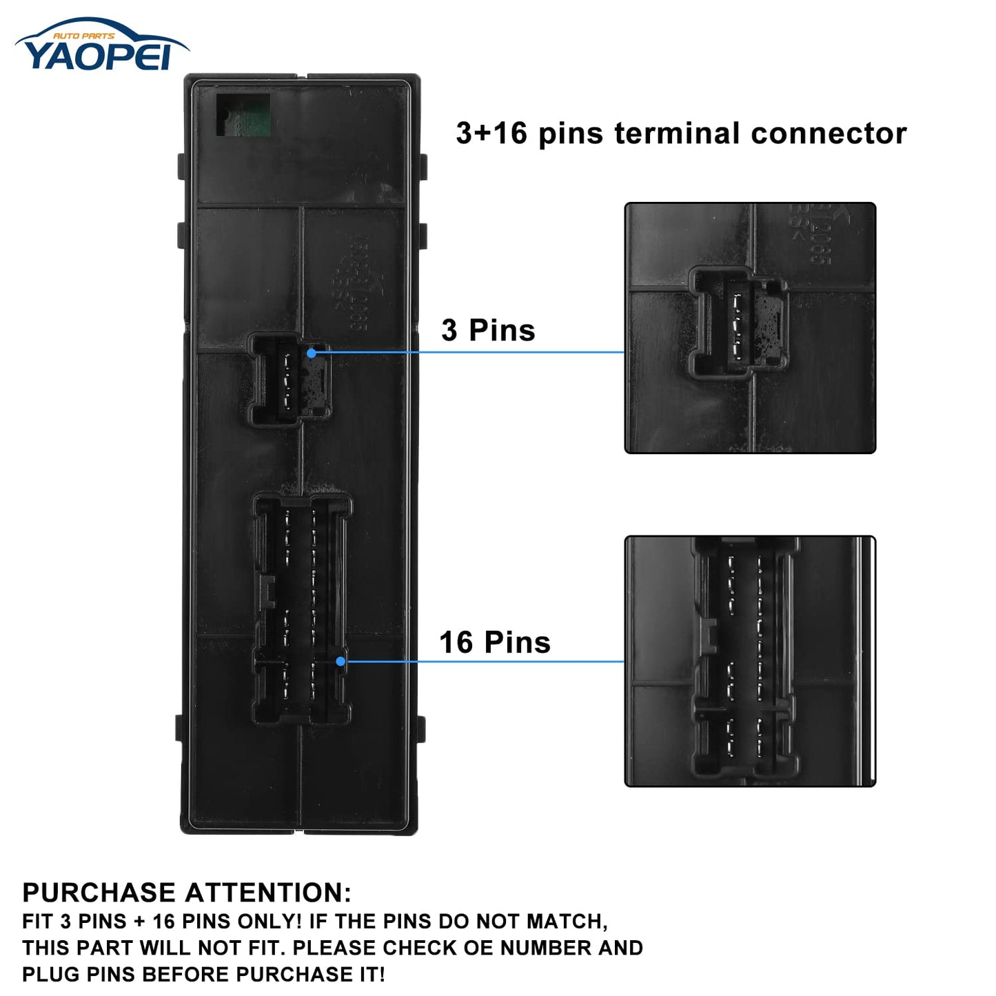 Driver Side Power Window Switch for Nissan (2012–2018) – 25401-3TA5A
