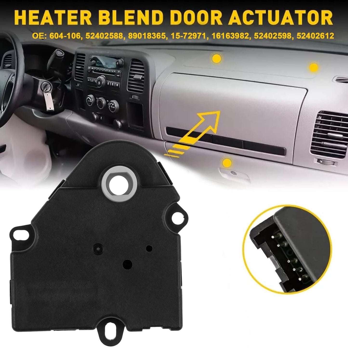 2PCS HVAC Heater Blend Door Actuator for GM Chevy GMC Cadillac Hummer 1994–2014