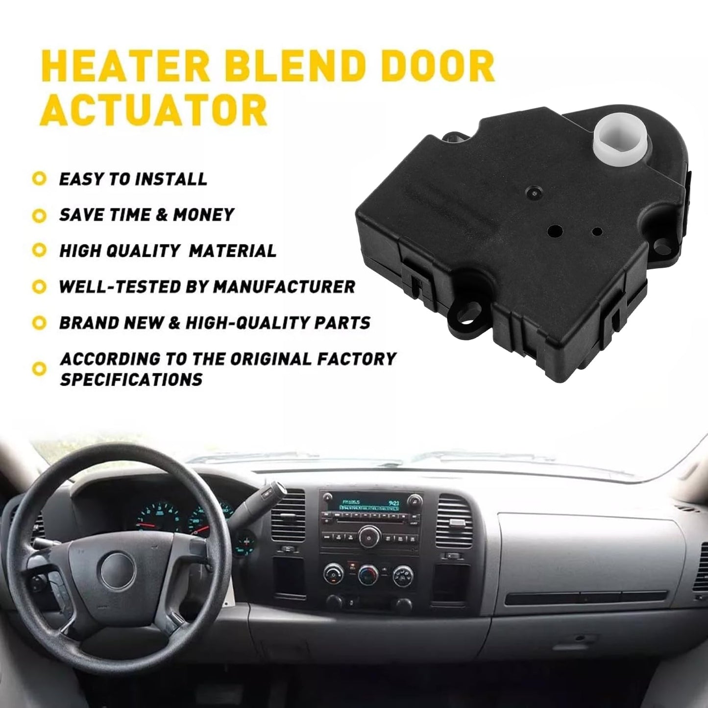 2PCS HVAC Heater Blend Door Actuator for GM Chevy GMC Cadillac Hummer 1994–2014