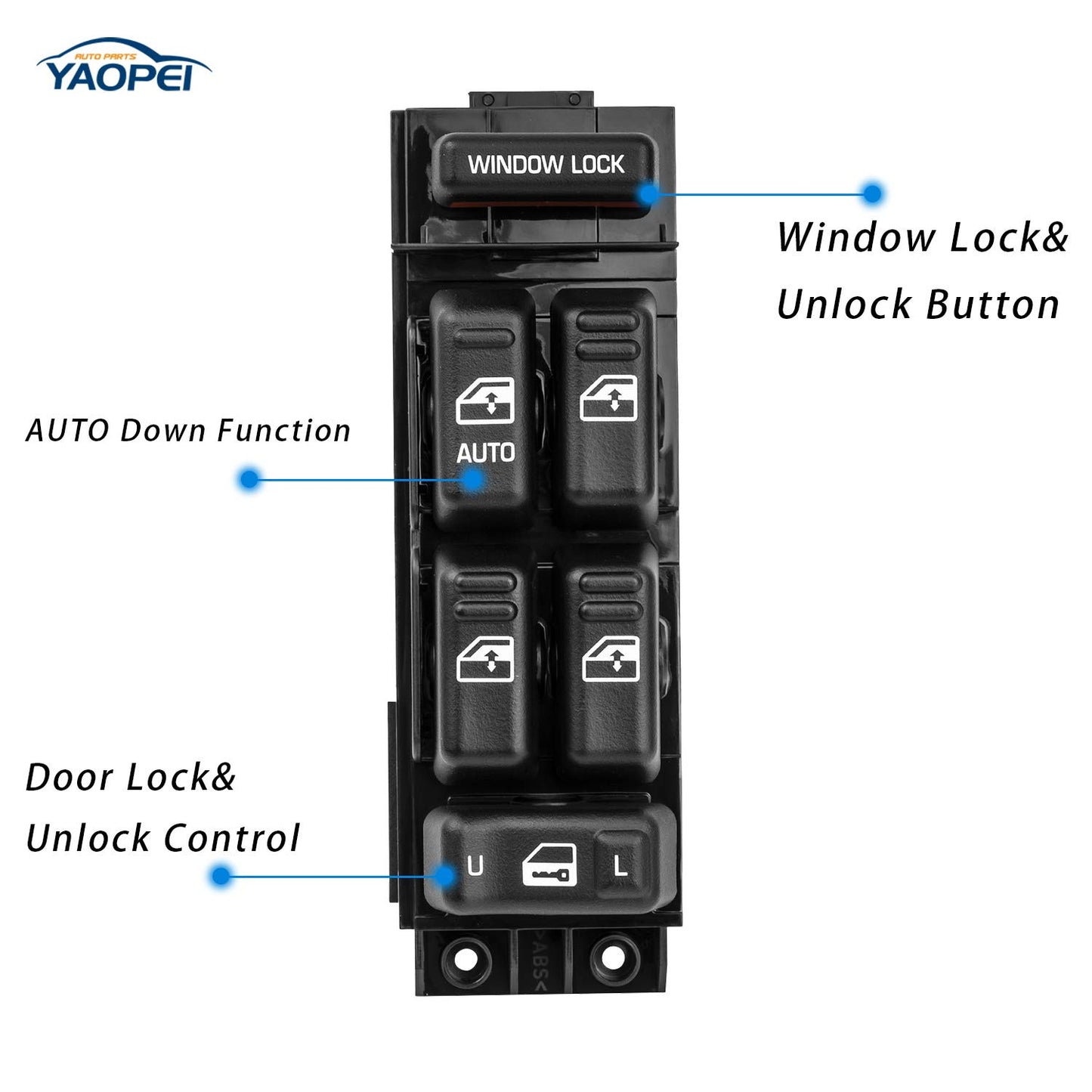 Driver Side Power Window Switch for Chevy Tahoe, Yukon, Silverado (2000–2002)