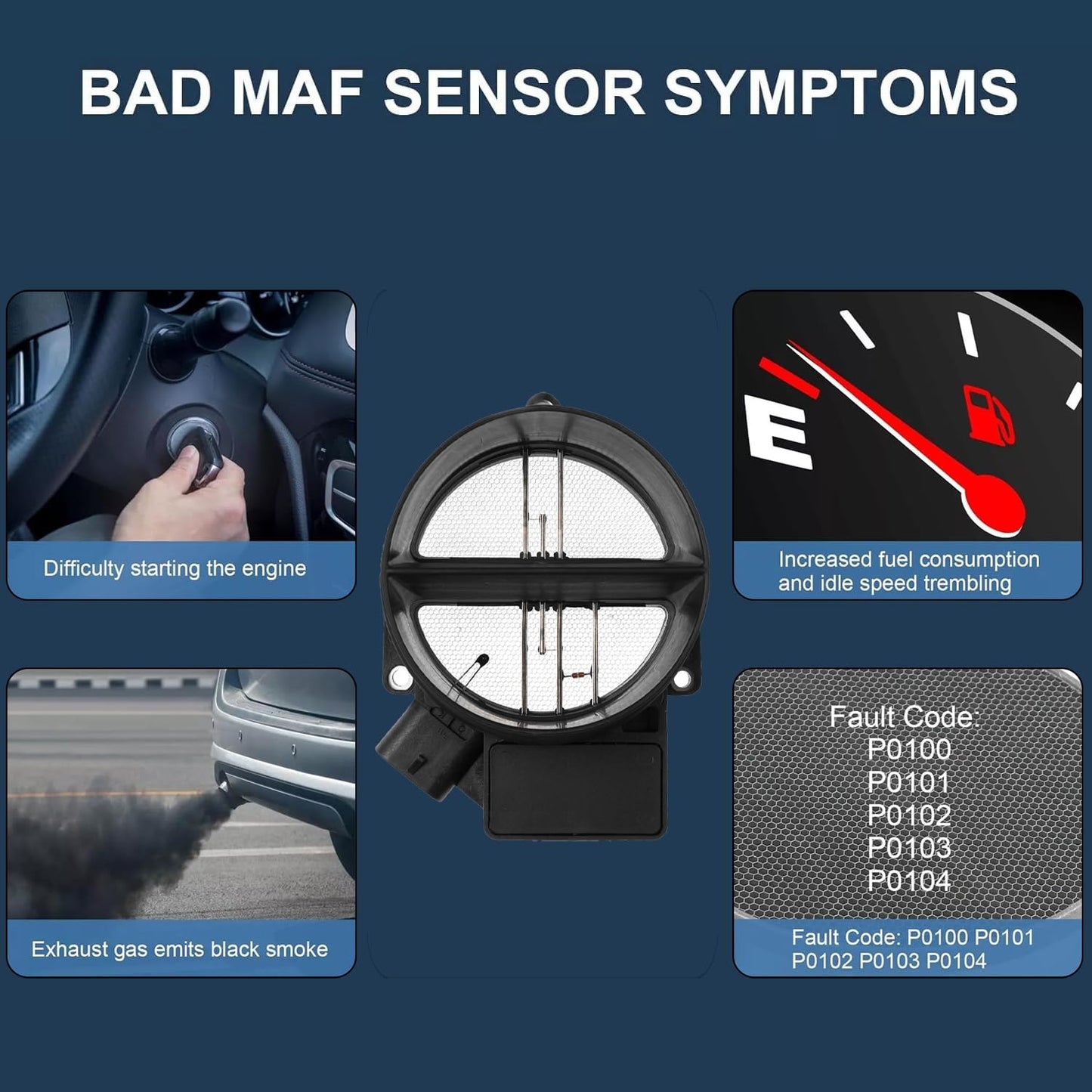Mass Air Flow Sensor MAF AF10043 For Chevy GMC Cadillac Hummer Saab Buick