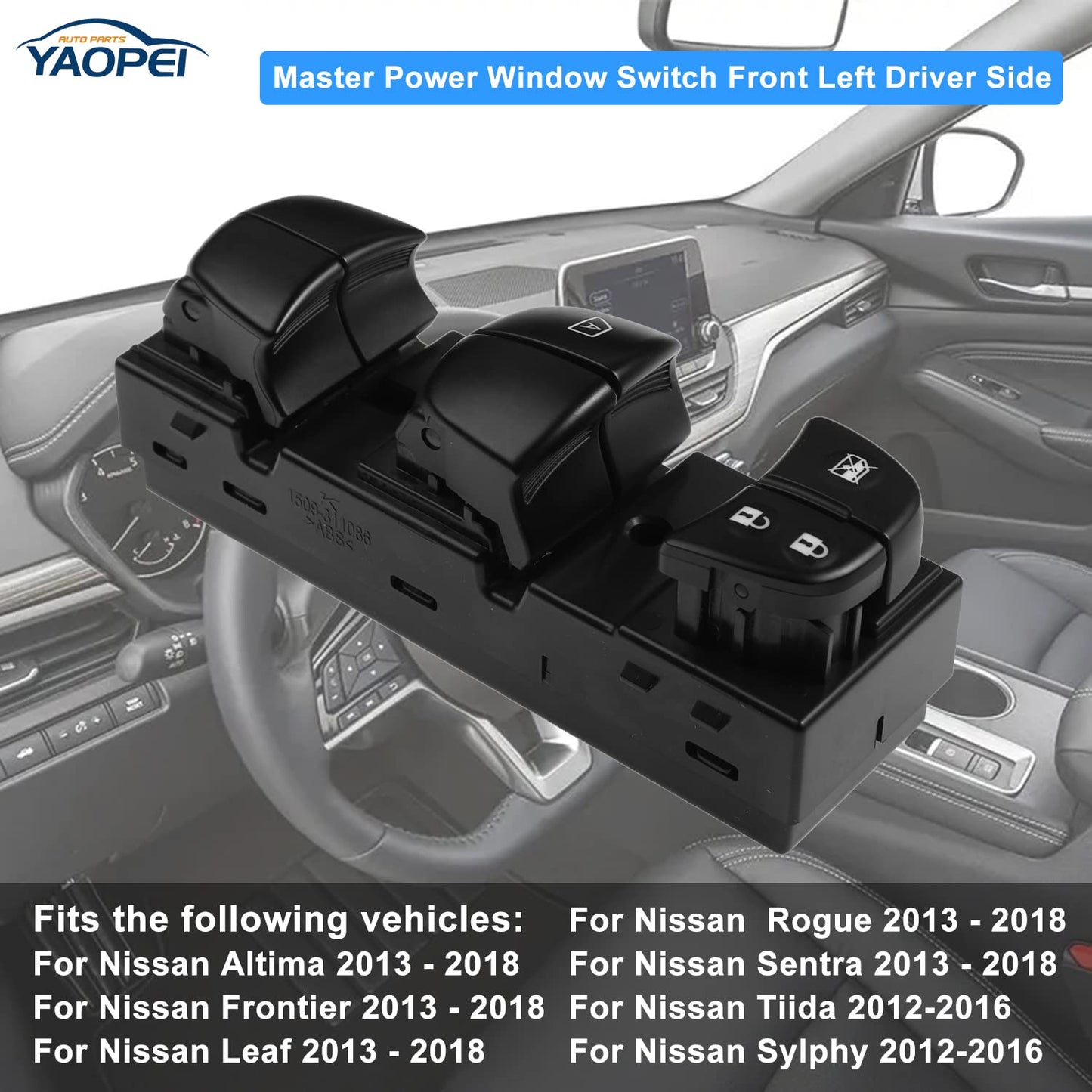 Driver Side Power Window Switch for Nissan (2012–2018) – 25401-3TA5A