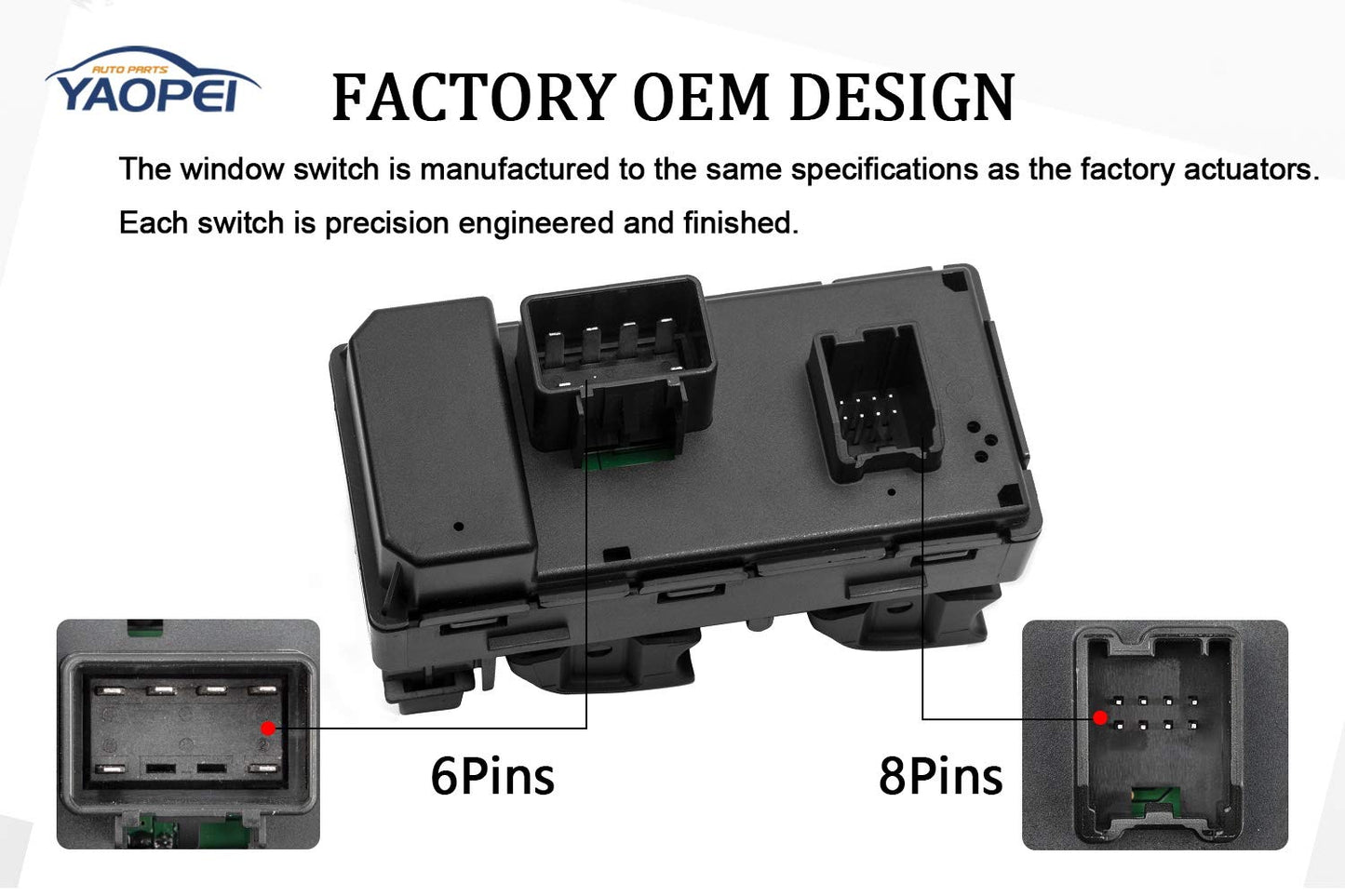 Driver Side Master Power Window Switch for Chevy Silverado, GMC Sierra, Buick Enclave – OE# 20945129