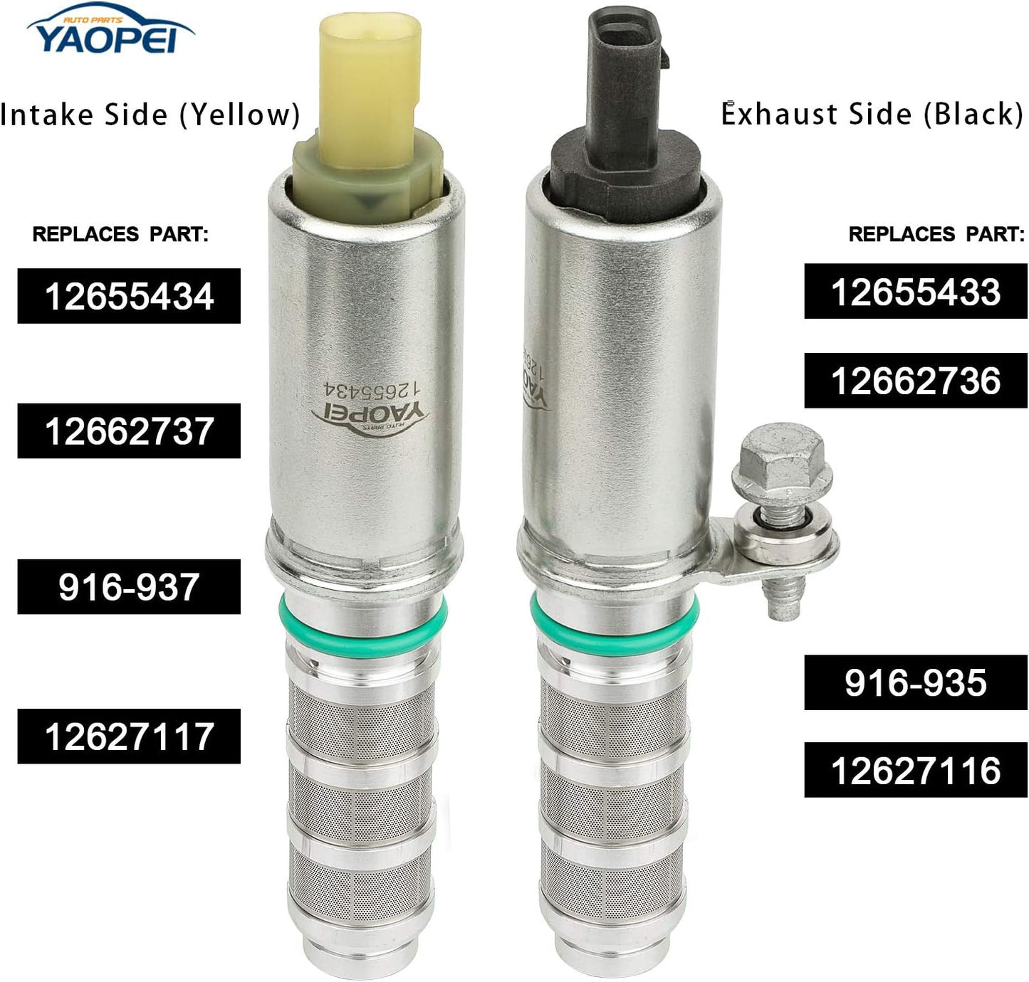 Kit de Válvula Solenoide de Sincronización de Árbol de Levas para GM 2.0L/2.5L – Admisión y Escape (12655433, 12655434)