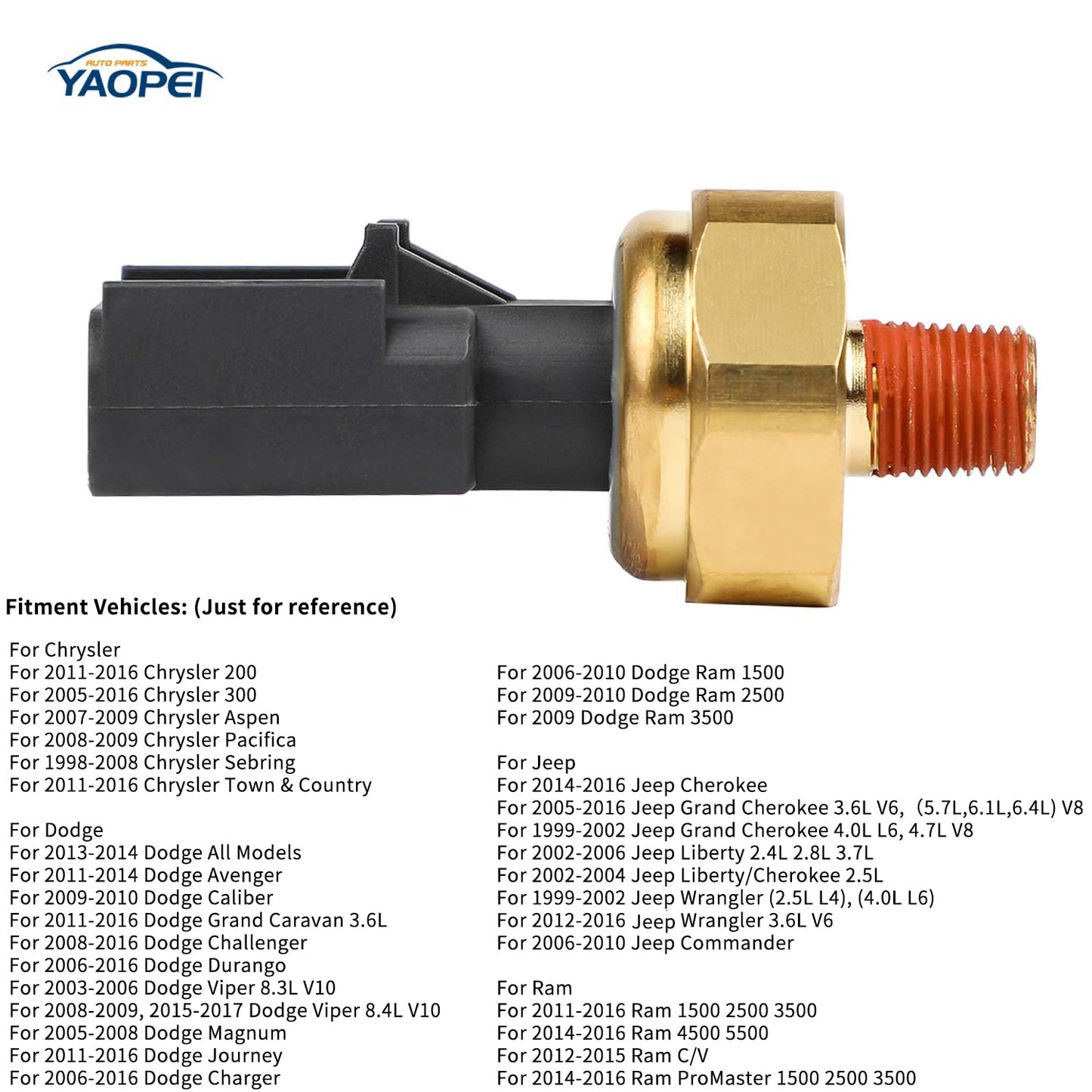 Engine Oil Pressure Sensor for Dodge, Chrysler, Jeep, Ram | OE 5149062AA
