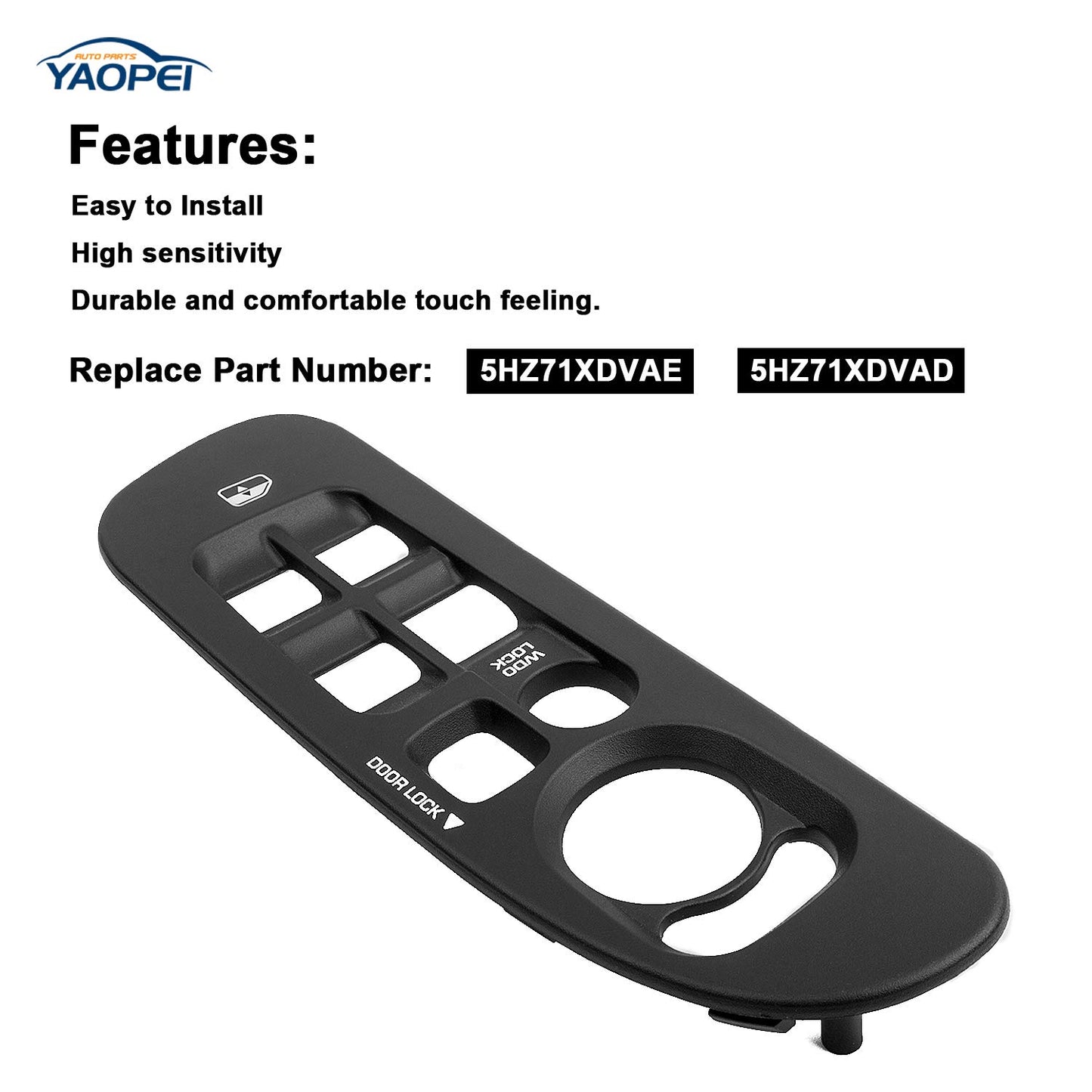 Driver Side Master Window Switch Bezel Cover for Dodge Ram 1500 2500 3500 2002-2005