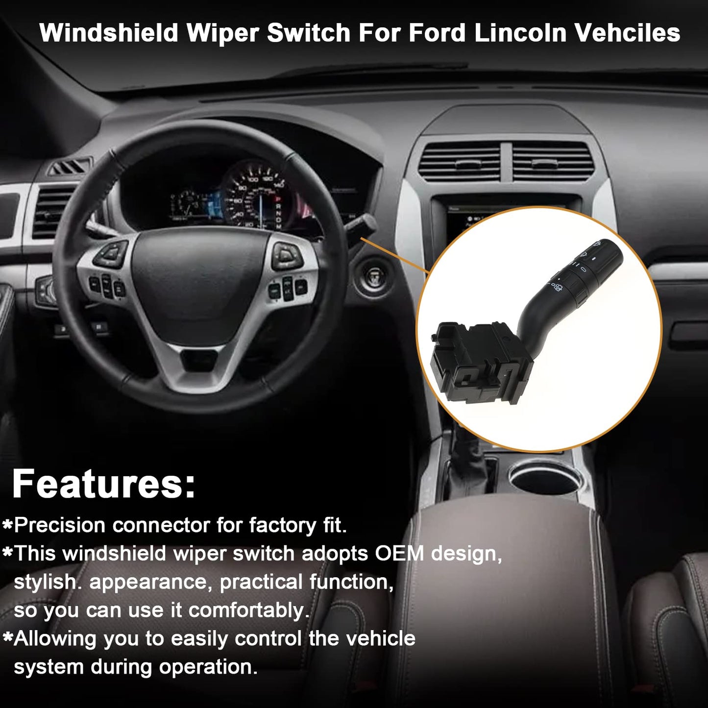 Windshield Wiper Switch for Ford & Lincoln 2011–2019 | Replaces DB5Z-17A553-AB