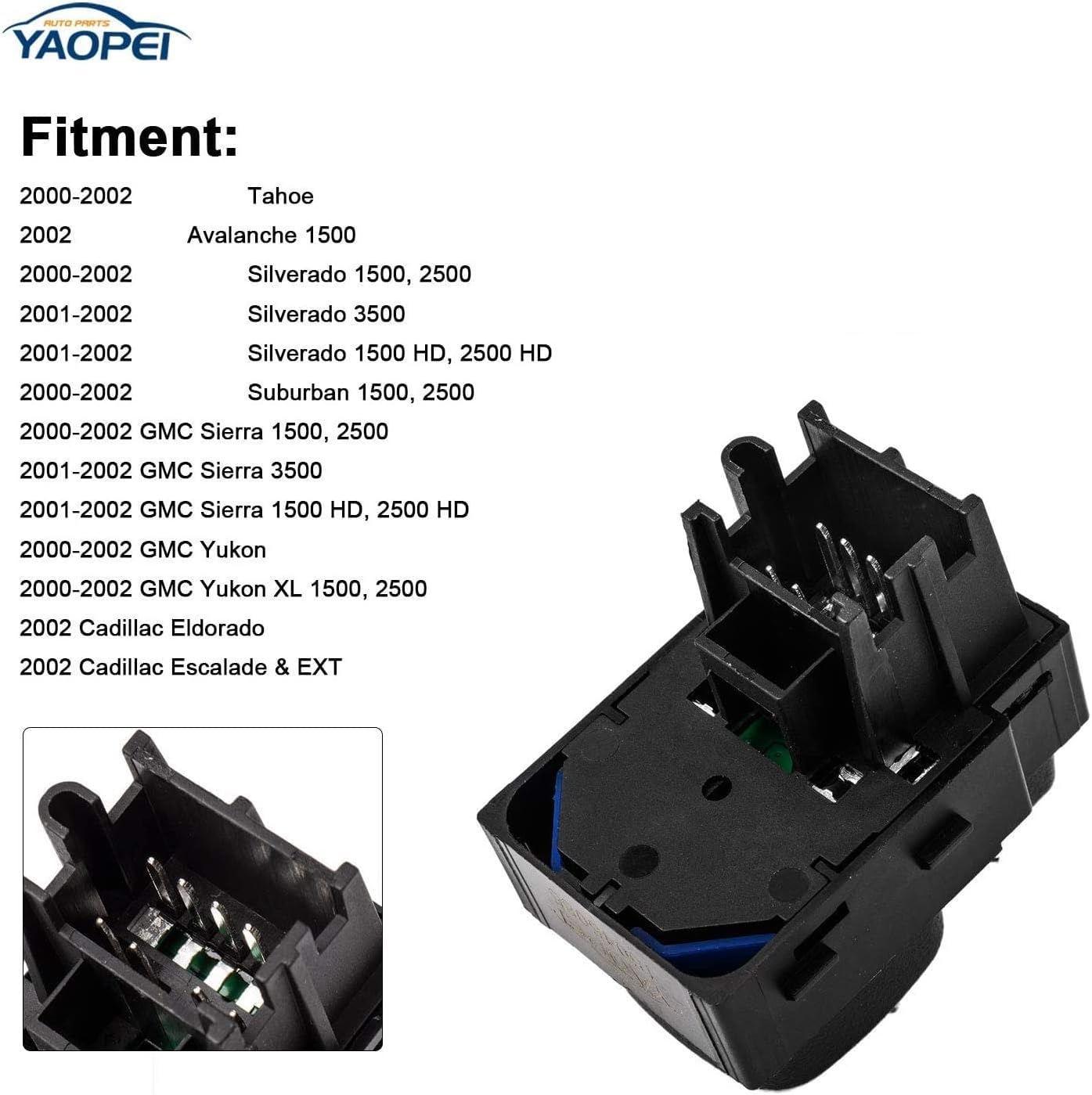 Power Mirror Switch for 2000–2002 Chevy, GMC, Cadillac – OE# 15045085