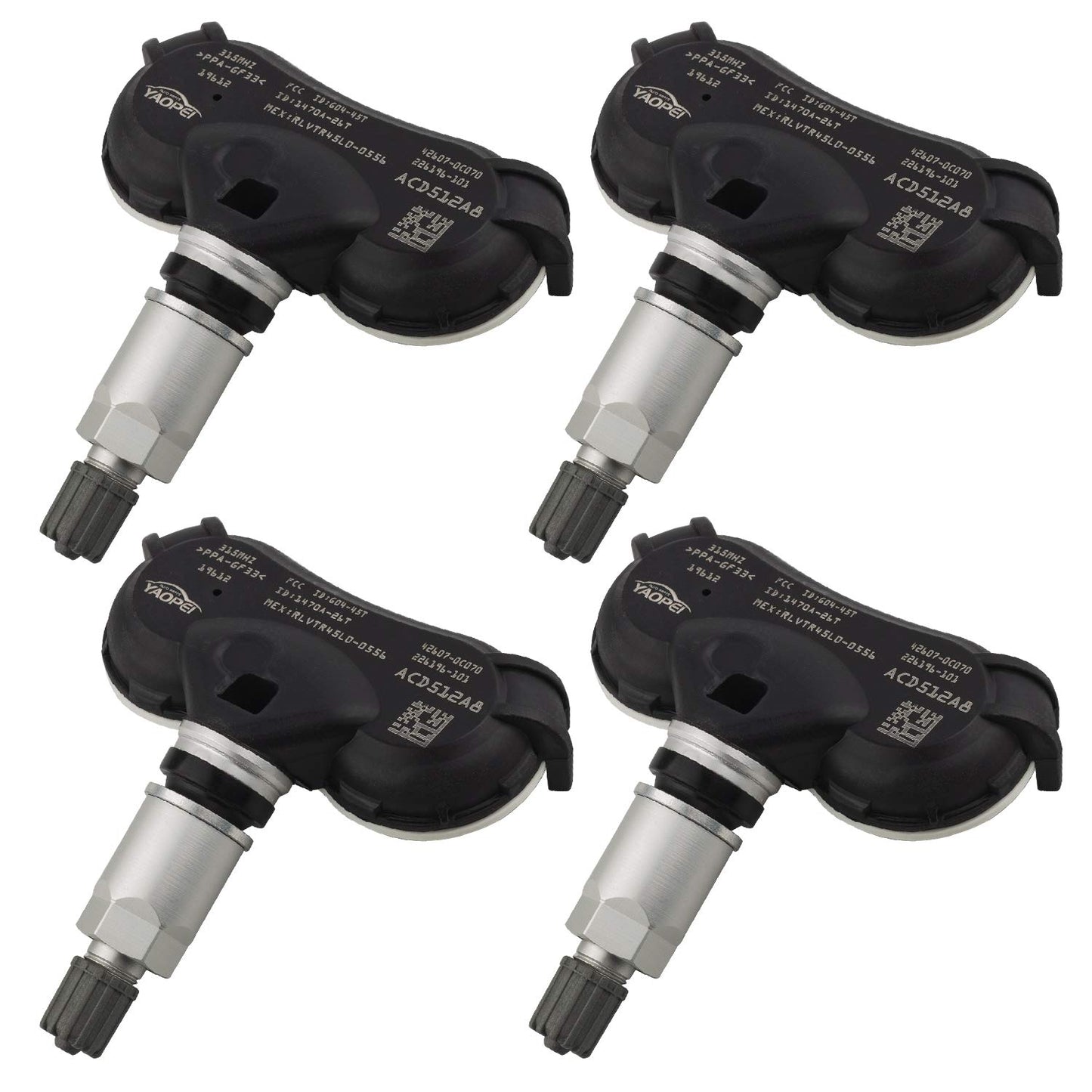 4PCS 315MHz TPMS Tire Pressure Sensors for Toyota Sienna Tundra Sequoia 42607-0C070