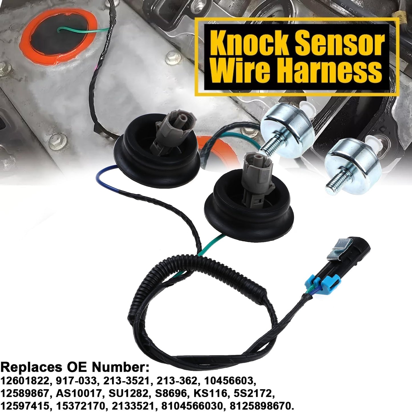 Knock Sensor Harness Kit for Chevy GMC Cadillac 1999-2007 | OE 12601822 12589867