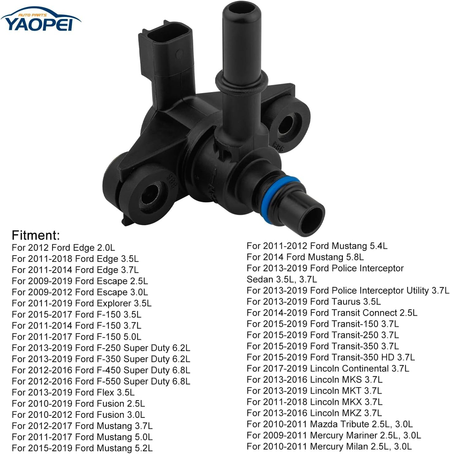 EVAP Vapor Canister Purge Valve for Ford, Lincoln, Mazda, Mercury | 911-222 AU5Z-9C915-B