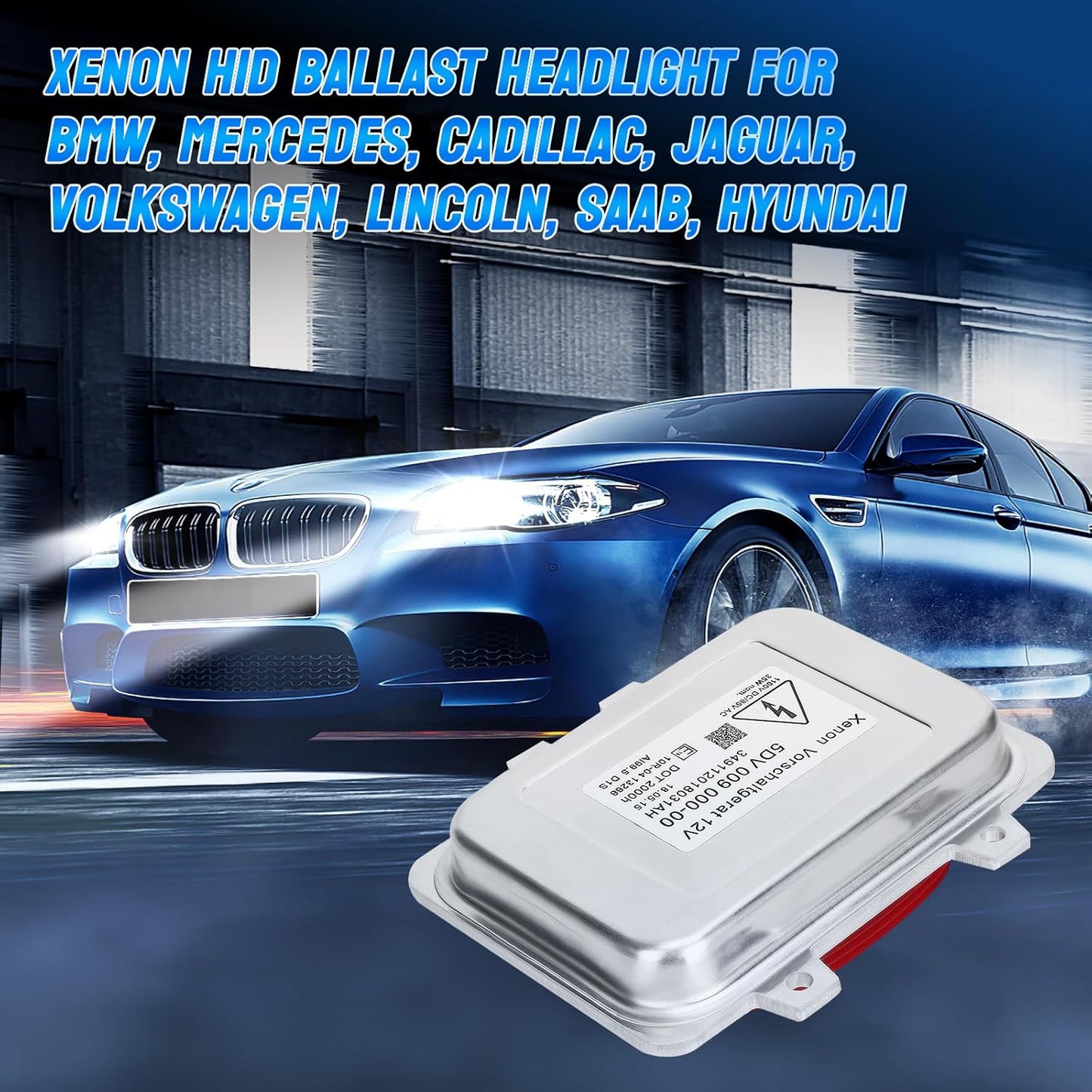 Xenon HID Headlight Ballast 5DV 009 000-00 for Cadillac, BMW E60, Chrysler, VW