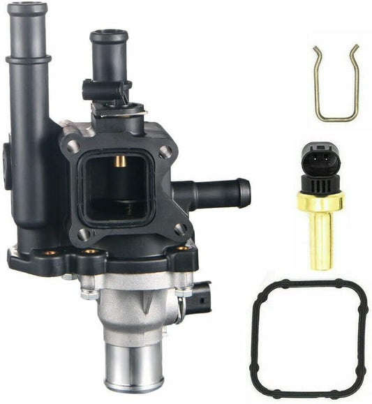 Coolant Thermostat Housing Kit w/ Sensor & Gasket – Fits Chevy Aveo, Aveo5, Pontiac G3