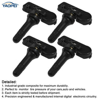 4 Pack TPMS Tire Pressure Sensors 433MHz for Jeep Dodge Ram Chrysler Fiat 2011–2021