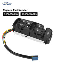 Power Window Switch Front Left for Mercedes C-Class W203 2001–2007
