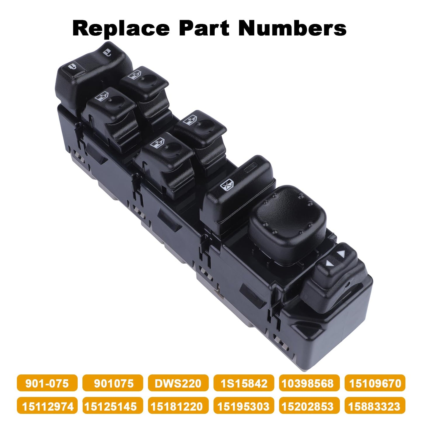 Driver Side Master Power Window Switch for Chevy GMC Cadillac 2003–2007