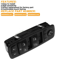 Left Driver Side Master Power Window Switch for Dodge Durango Jeep Grand Cherokee (2011–2014)
