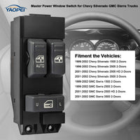 Master Power Window Switch for Chevy & GMC 1999–2002 | OEM 15047637