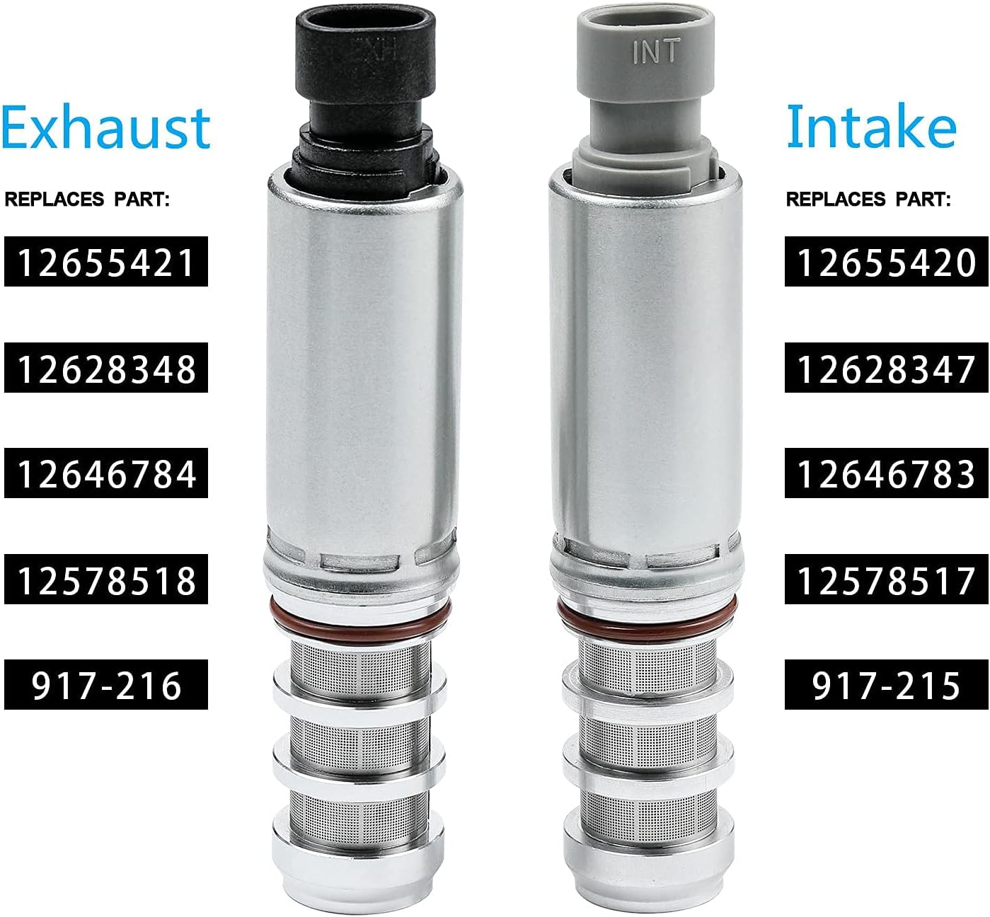 VVT Camshaft Solenoid Kit for GM 2.0L/2.2L/2.4L – Intake & Exhaust – Replaces 12655421 12655420