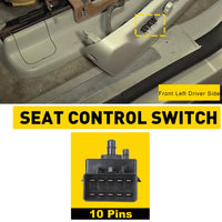 Front Left 8-Way Power Seat Switch for Chevy, Buick, Cadillac, GMC (2010–2019)