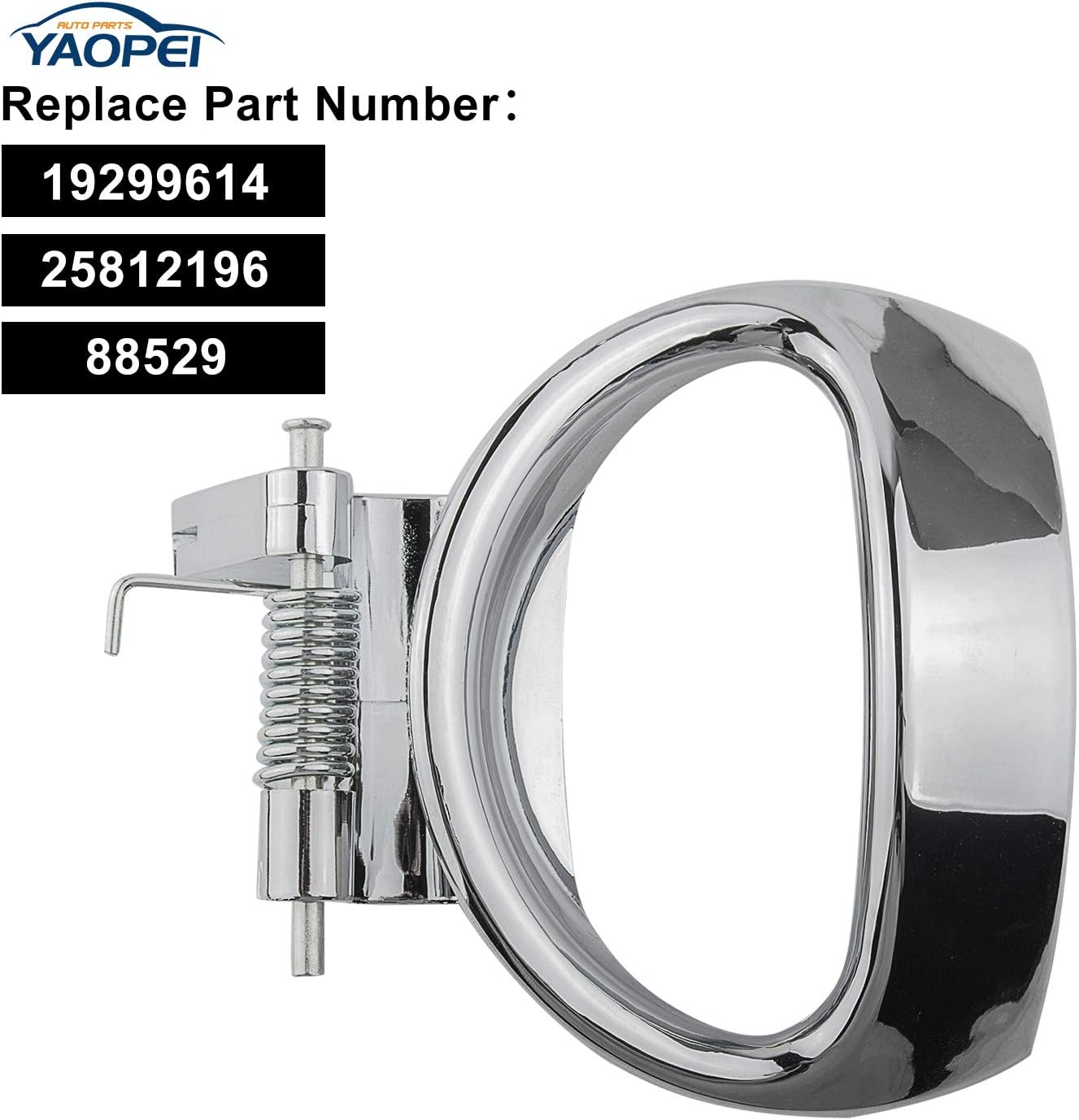 Manija Interior de la Puerta del Lado del Conductor para Chevrolet HHR 2006–2011 Cromo | YAOPEI