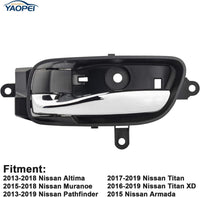 Front Rear Left Driver Side Interior Door Handle for Nissan (80671-3TA0D)