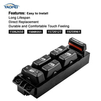 Driver Side Power Window Switch for Chevy Tahoe, Yukon, Silverado (2000–2002)