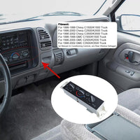 AC Heater Climate Control Switch for Chevy GMC Truck 1996–2002 (No Rear Defogger)
