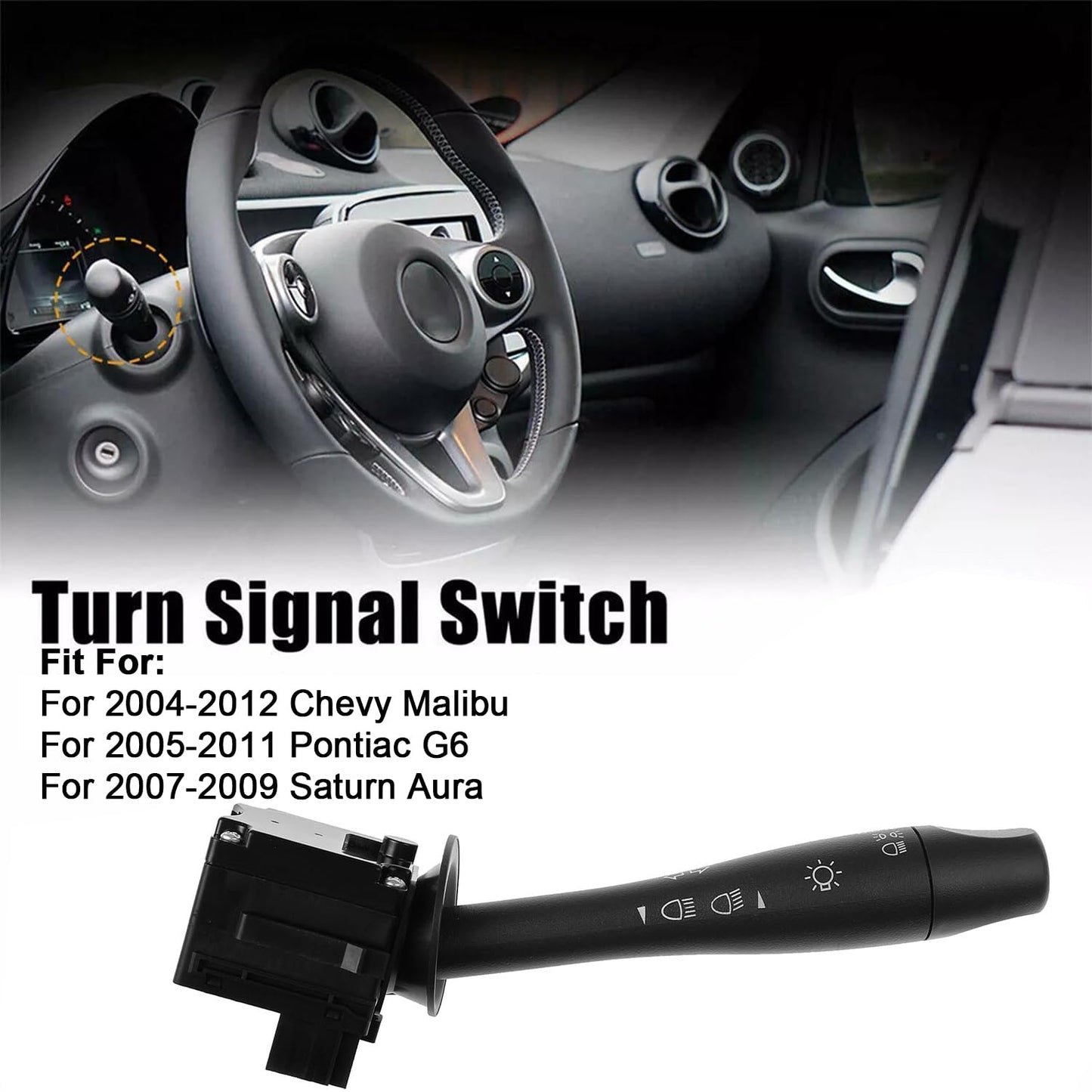 Turn Signal Switch for Chevy Malibu 2004-2012, Pontiac G6 2005-2011, Saturn Aura