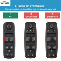 Master Power Window Switch for Chrysler/Dodge/RAM (2012–2019) – 3+0 Pins