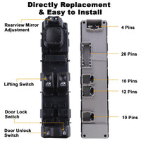 Master Power Window Switch for Chevy Silverado GMC Sierra 2003–2007