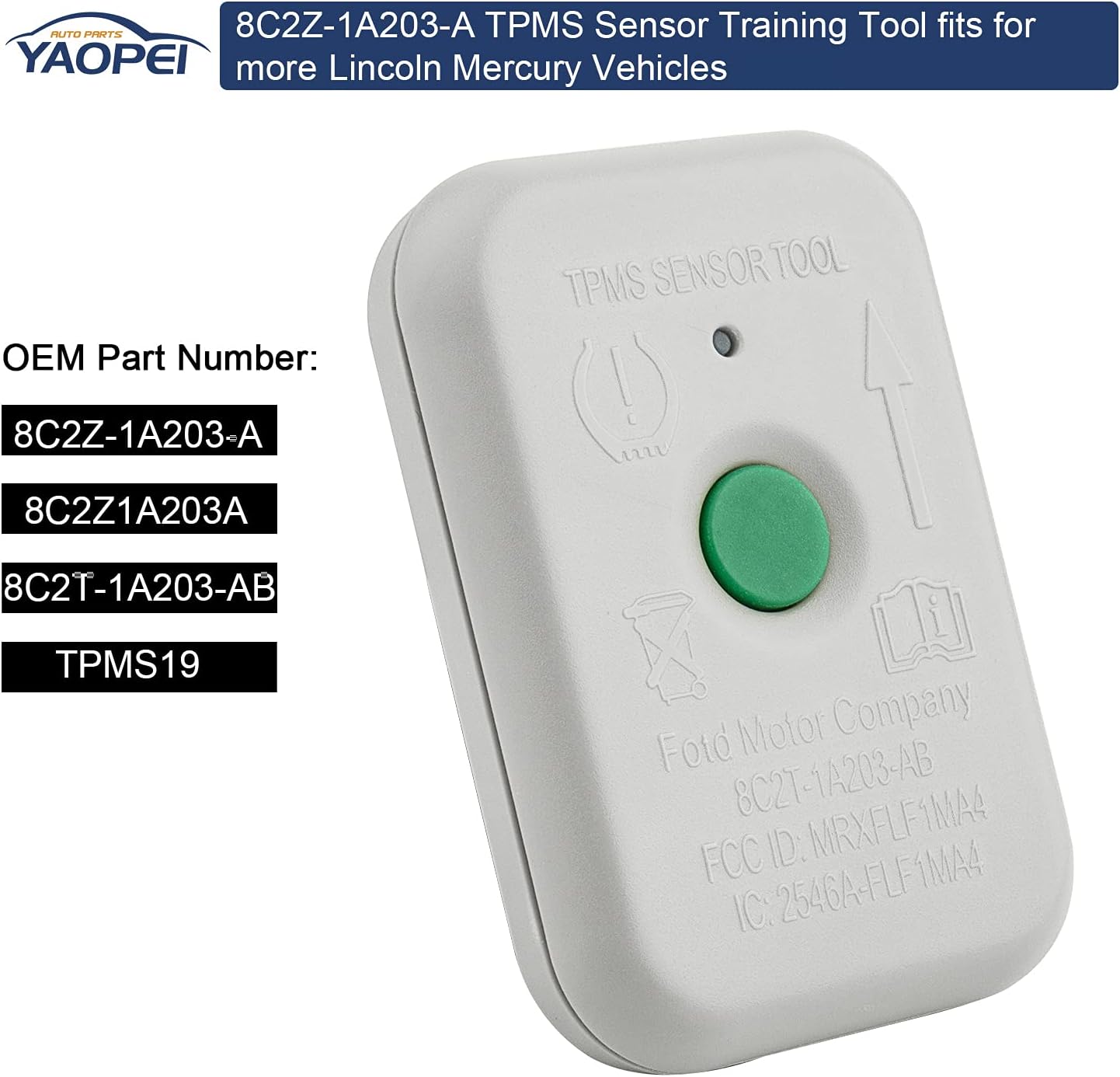 TPMS Reset Sensor Tool 8C2Z-1A203-A for Ford F150, Super Duty, Mustang – Replaces TPMS19