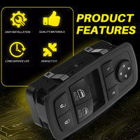 Driver Side Power Window Switch for Dodge Challenger 2015–2022 | 3-Pin OE# 68183752AB
